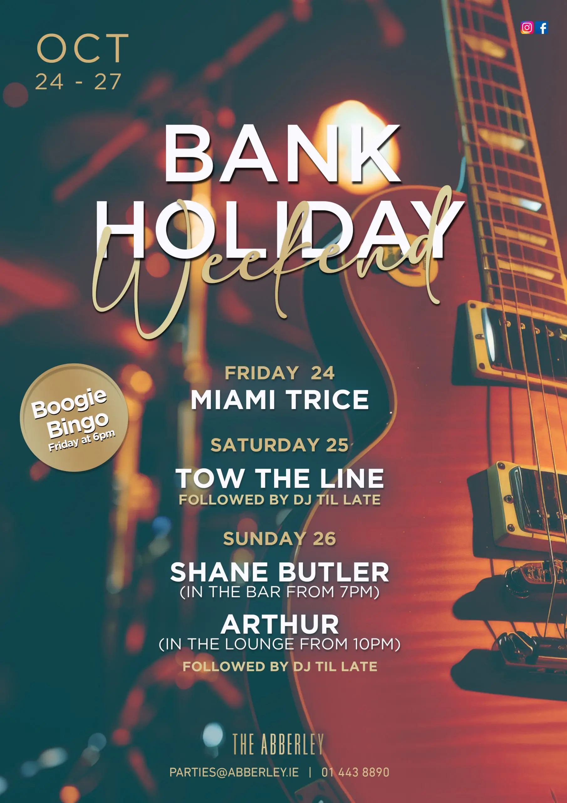 The Abberley_October Bank Holiday Weekend Poster